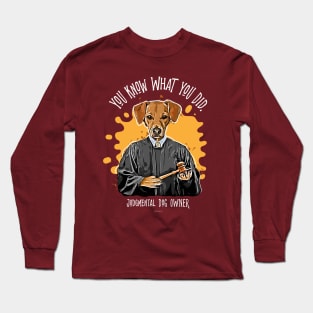 Judgmental Dog - Rescue Dog funny silently judging pet Long Sleeve T-Shirt